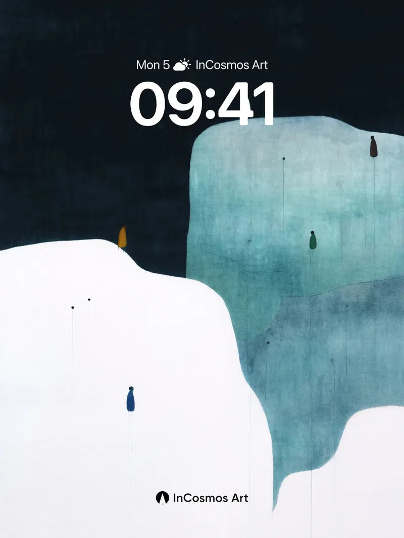 Silent Summit Wallpaper with Floating Figures