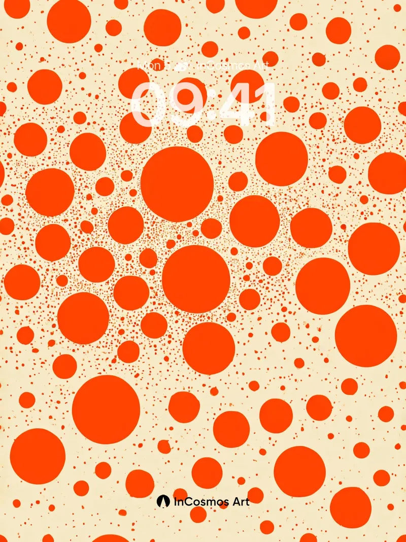 Bubbling Orange Wallpaper with Cosmic Dots wallpaper for iPhone, iPad & Mac