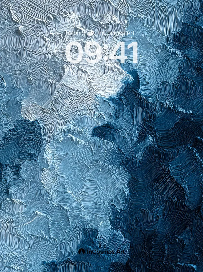 Cobalt Current Wallpaper with Textured Waves