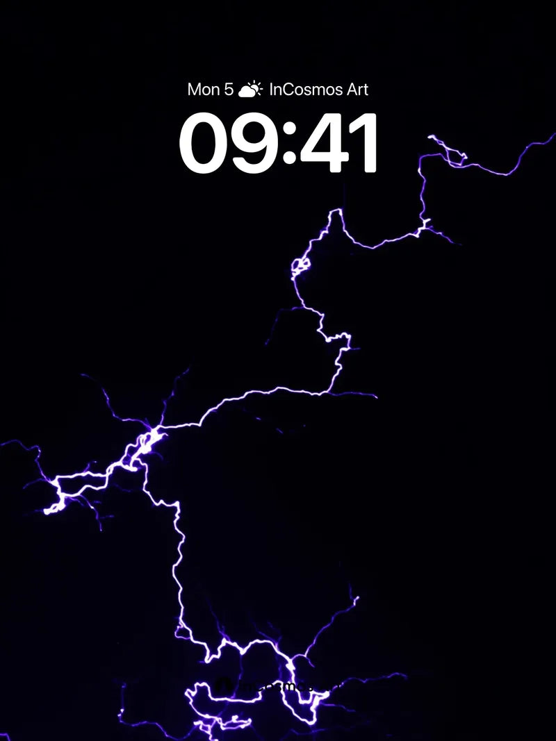 Electric Veil Wallpaper with Fractal Light Trails