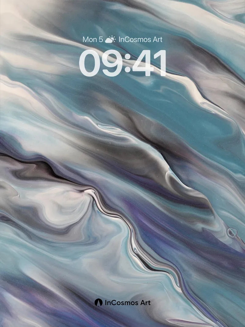 Liquid Sky Wallpaper with Marbled Depth