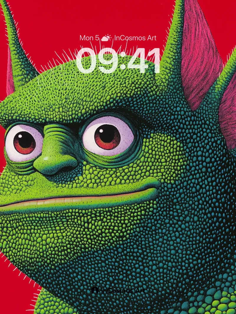 Playful Lizard Wallpaper with Bumpy Texture