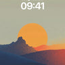 Serenity Sunset Wallpaper with Textured Peaks wallpaper for iPhone, iPad & Mac