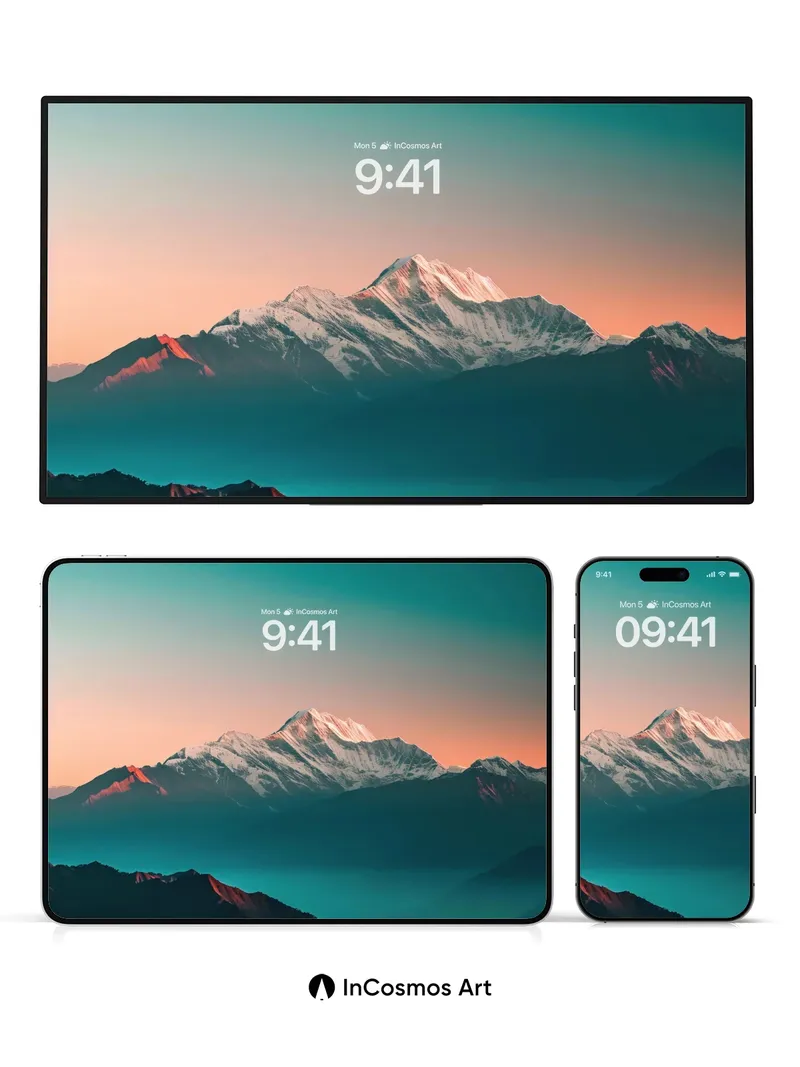 Serenity Peak Wallpaper with Alpenglow Hues