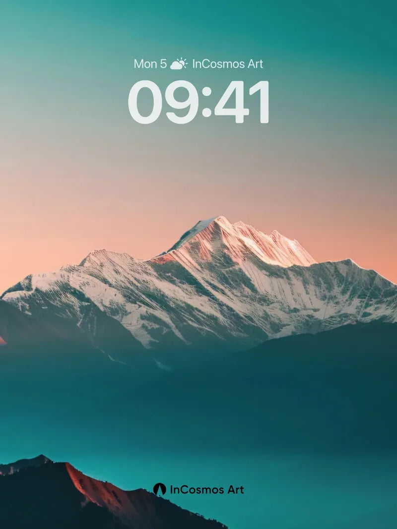 Serenity Peak Wallpaper with Alpenglow Hues
