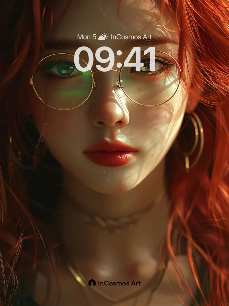 Crimson Whisper Wallpaper with Golden Light Traces wallpaper for iPhone, iPad & Mac