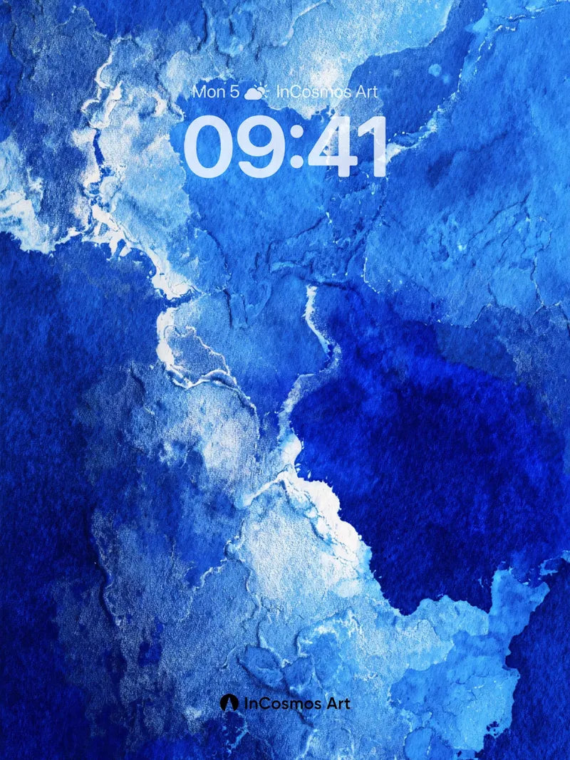 Cobalt Dream Wallpaper with Liquid Depth