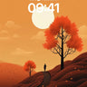 Autumn Hush Wallpaper with Solitary Path wallpaper for iPhone, iPad & Mac