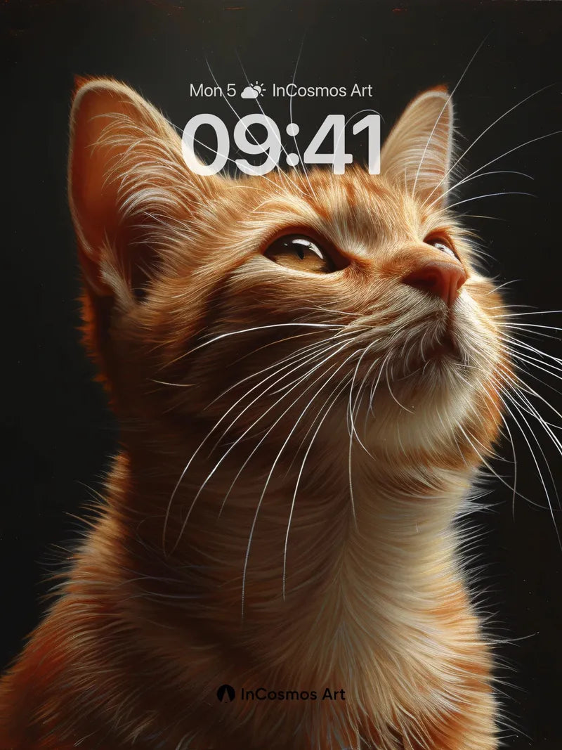 Golden Gaze Wallpaper with Whispering Fur