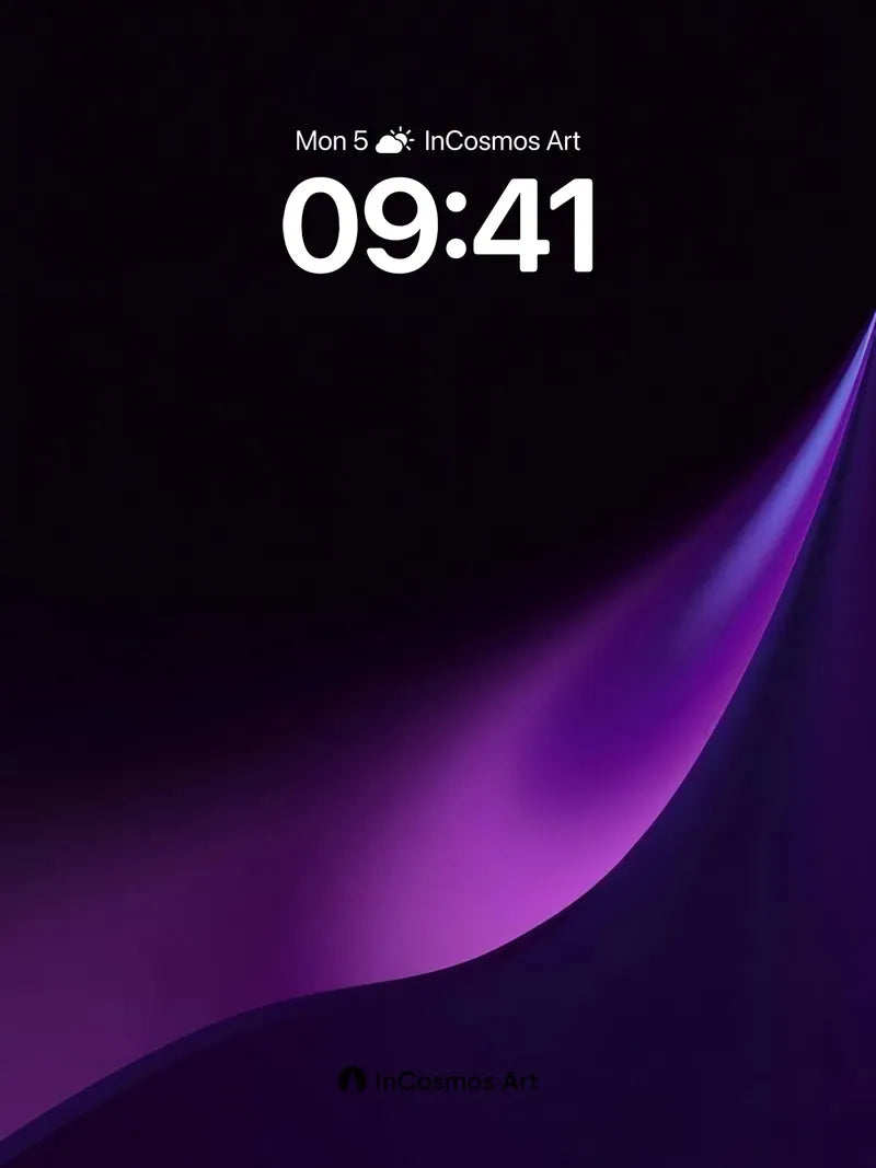 Velvet Void Wallpaper with Cosmic Curve