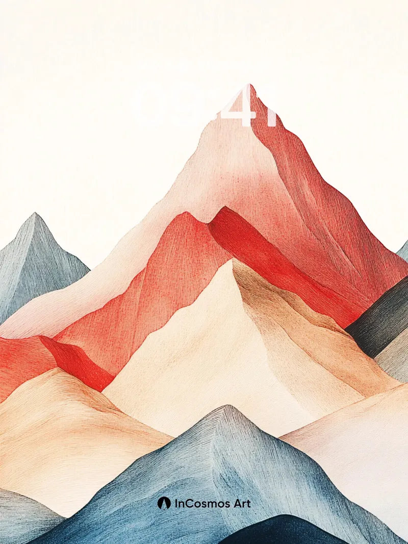 Crimson Ridge Wallpaper with Whispering Peaks