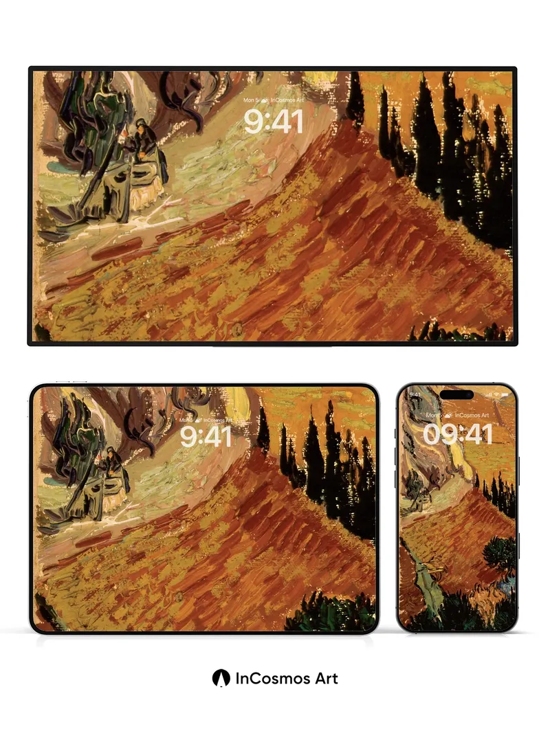 Turbulent Earth Wallpaper with Ploughed Lines