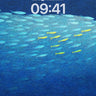 Serenity Wave Wallpaper with Golden Drift wallpaper for iPhone, iPad & Mac