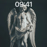 Serene Marble Angel Wallpaper with Winged Grace wallpaper for iPhone, iPad & Mac