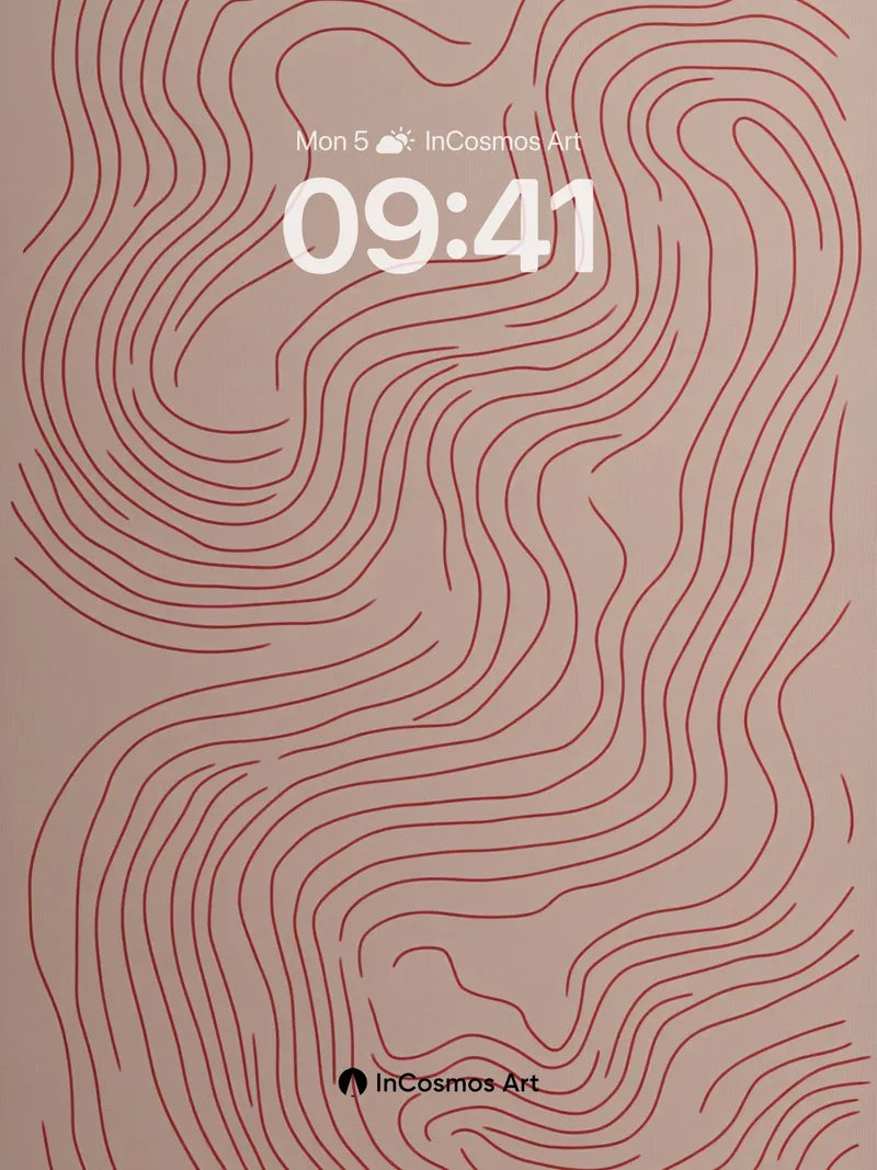 Serpentine Contour Wallpaper with Subtle Depth