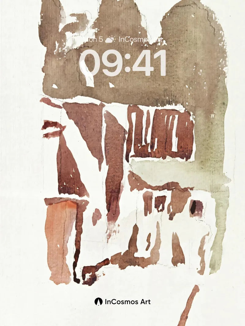 Earthy Silence Wallpaper with Rustic Lines