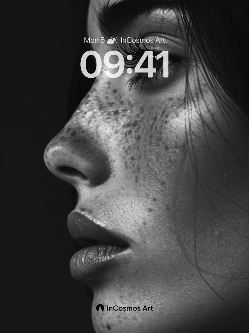 Silent Freckle Wallpaper with Moonlit Skin