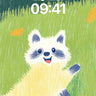 Playful Puffball Wallpaper with Forest Whispers wallpaper for iPhone, iPad & Mac