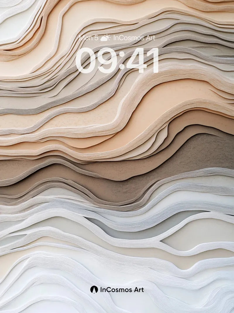 Sculpted Sandstone Wallpaper with Ethereal Flow