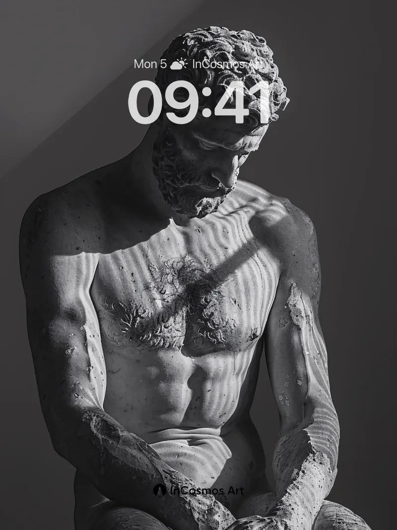 Stone Silence Wallpaper with Sunlit Shadows