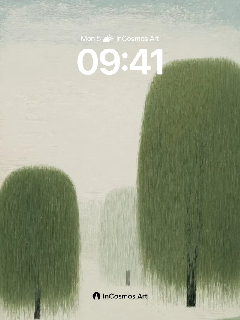 Misty Grove Wallpaper with Whispering Canopies