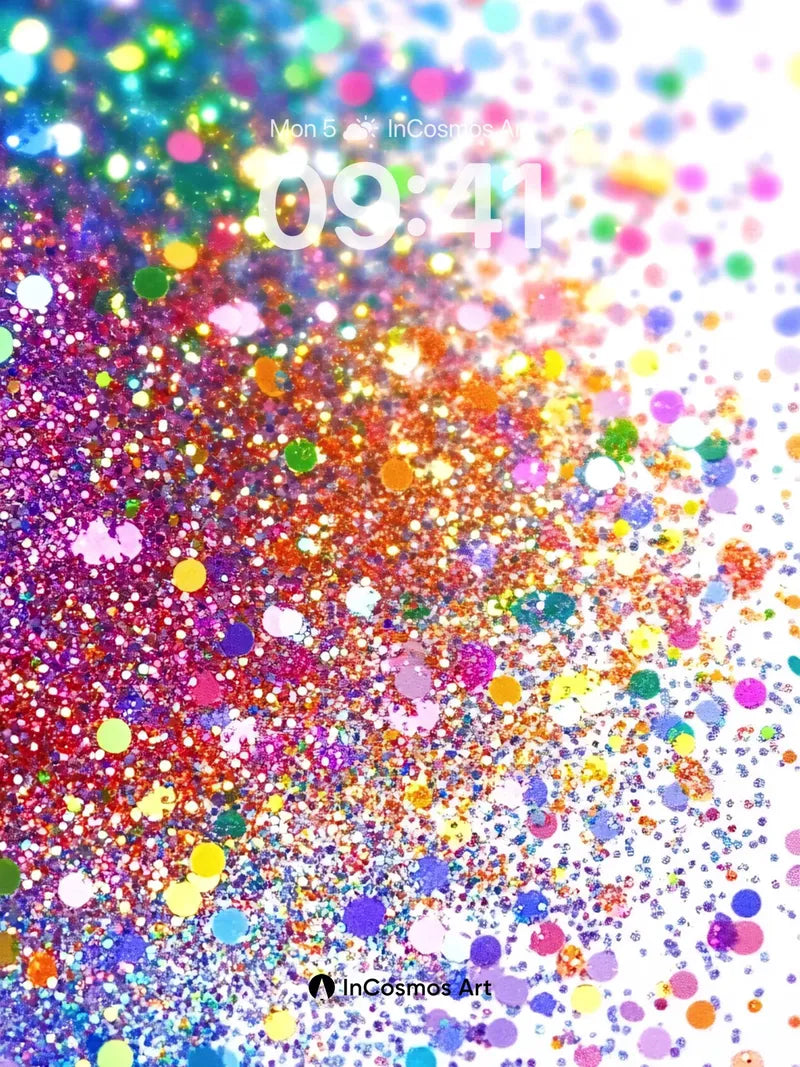 Rainbow Sparkle Wallpaper with Cosmic Dust