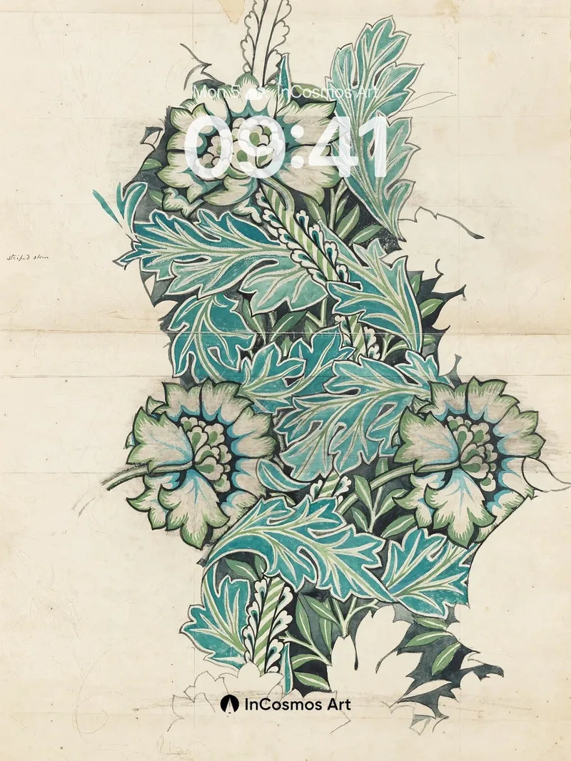 Crisp Botanical Wallpaper with Inked Veins wallpaper for iPhone, iPad & Mac