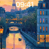 Golden Hush Wallpaper with Eiffel Reflections wallpaper for iPhone, iPad & Mac