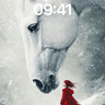 Frostbound Gaze Wallpaper with Crimson Cloak wallpaper for iPhone, iPad & Mac