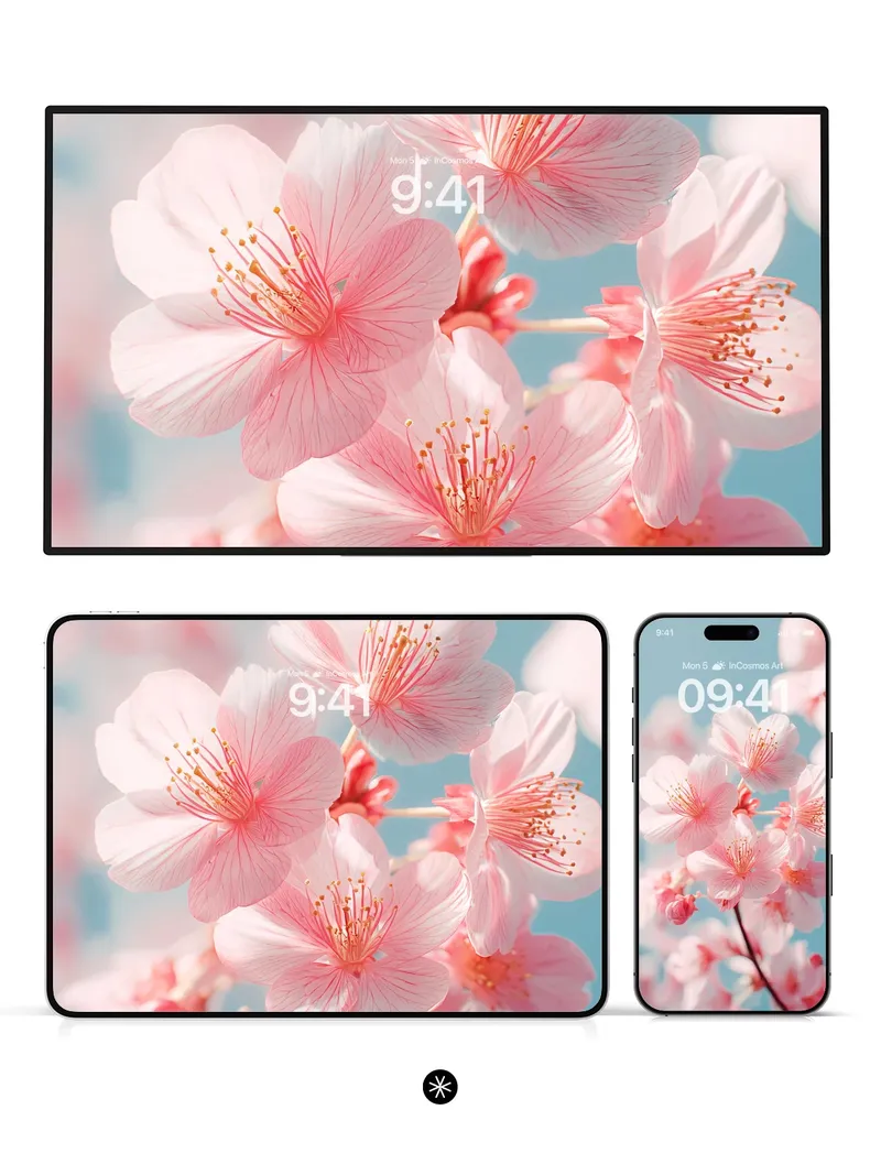 Serene Pink Petals Wallpaper in Soft Light