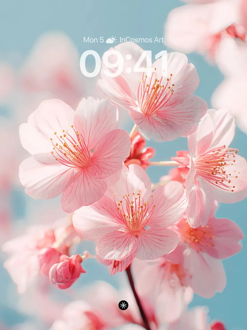 Serene Pink Petals Wallpaper in Soft Light wallpaper for iPhone, iPad & Mac