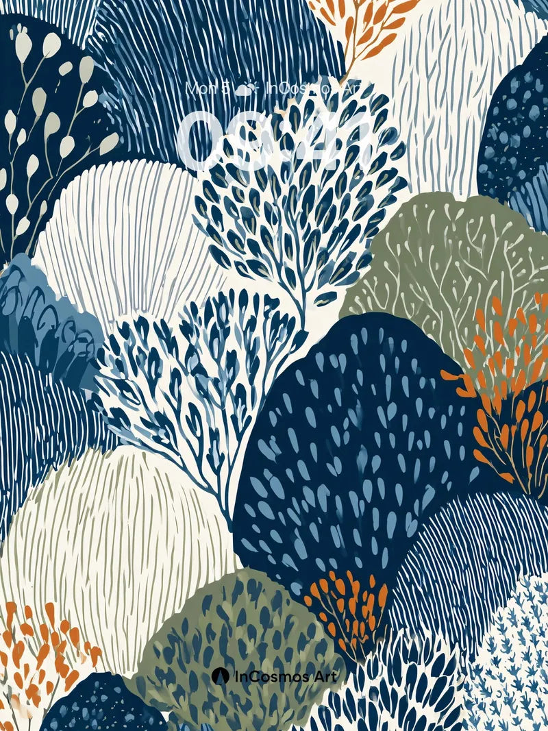 Whispering Forest Wallpaper with Ink-Textured Leaves wallpaper for iPhone, iPad & Mac