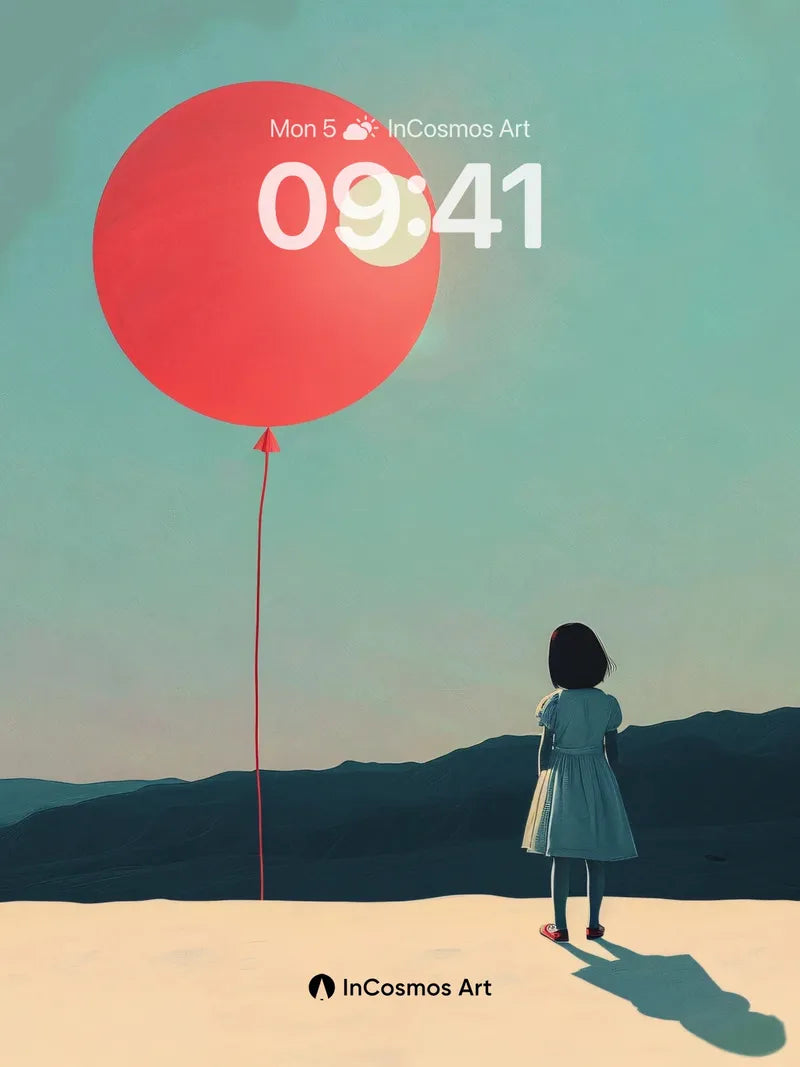 Silent Wonder Wallpaper with Floating Red Orb