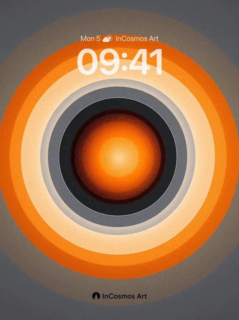 Warm Pulse Wallpaper with Concentric Rings