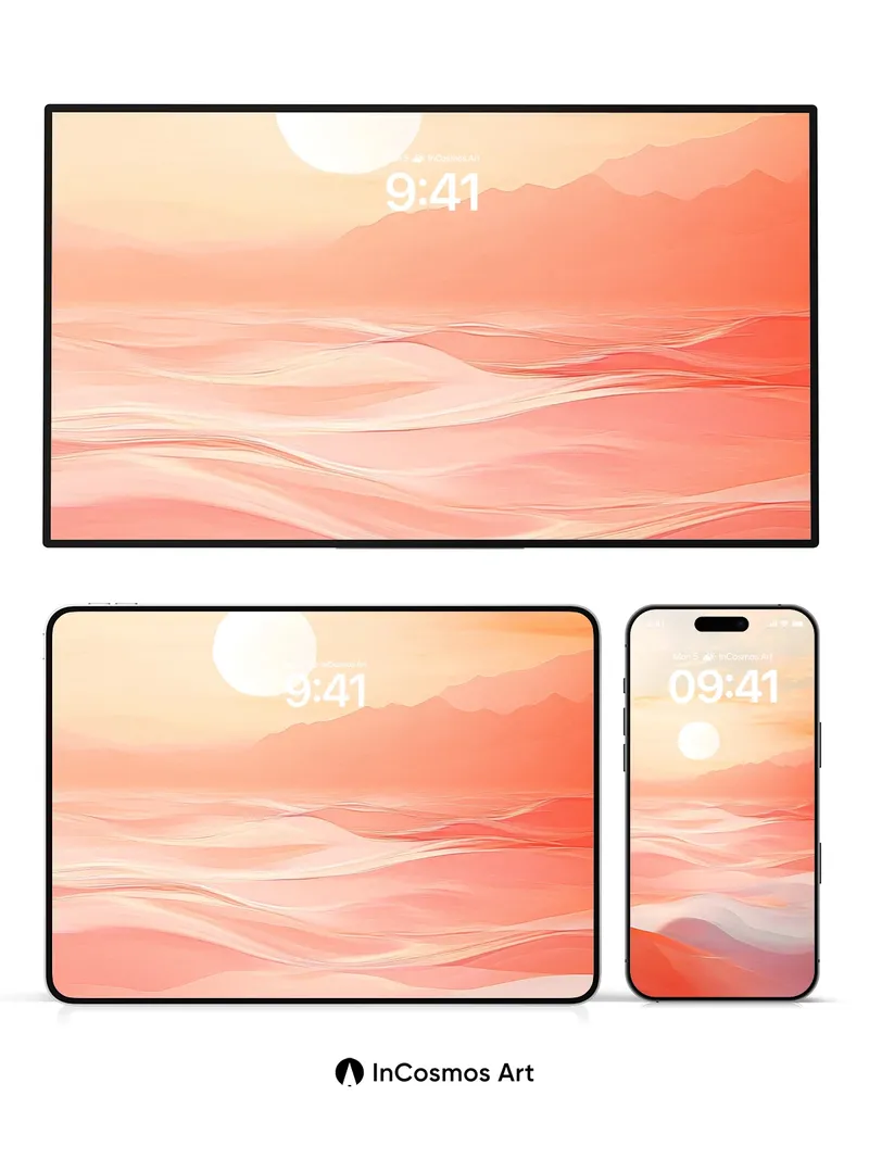 Serenity Dune Wallpaper with Soft Sunlight