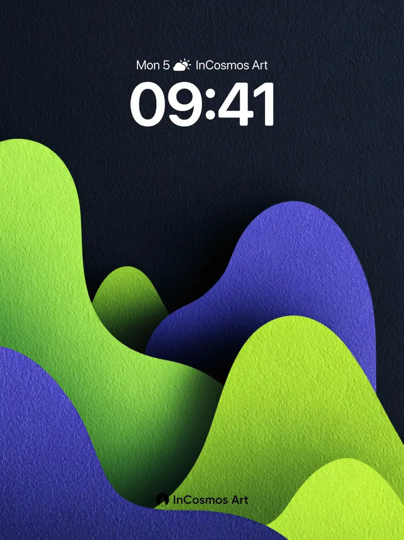 Velvet Wave Wallpaper with Neon Depths