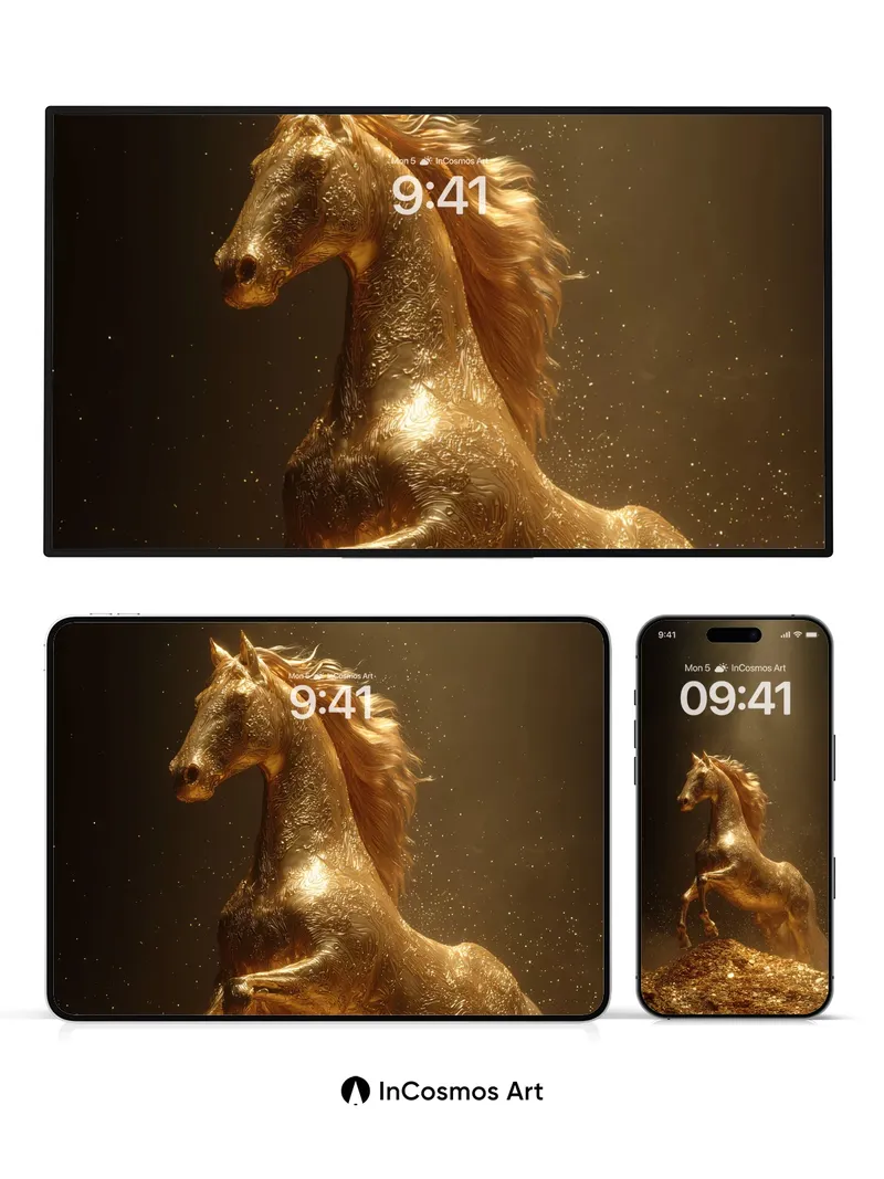 Golden Reverie Wallpaper with Radiant Hooves