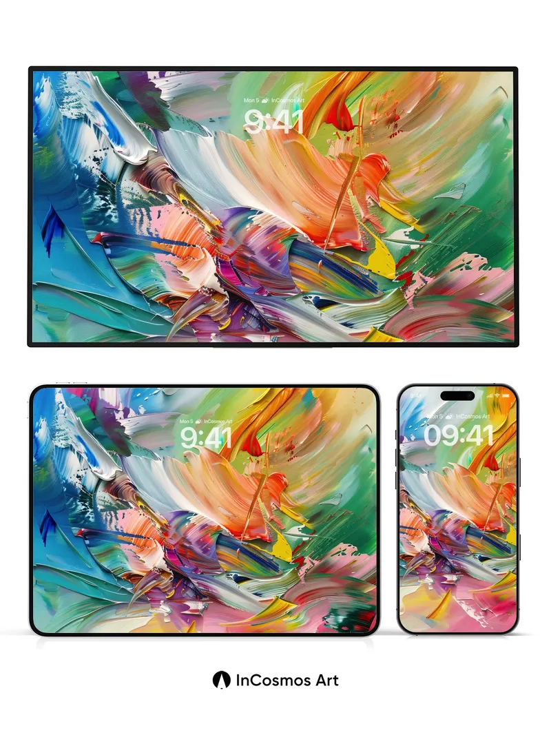 Chromatic Storm Wallpaper with Swirling Light