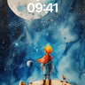 Starry Silence Wallpaper with Cosmic Child wallpaper for iPhone, iPad & Mac