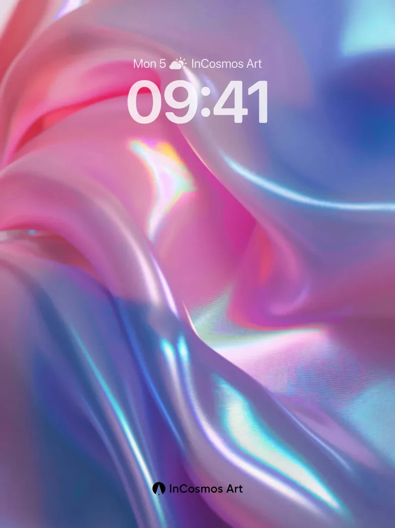 Iridescent Flow Wallpaper with Liquid Light