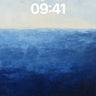 Serenity Horizon Wallpaper with Deep Blue Gradient wallpaper for iPhone, iPad & Mac