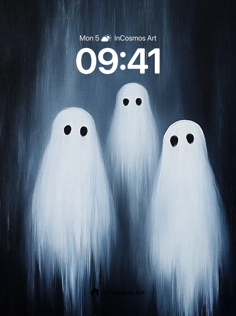 Ethereal Ghosts Wallpaper with Soft Light Trails