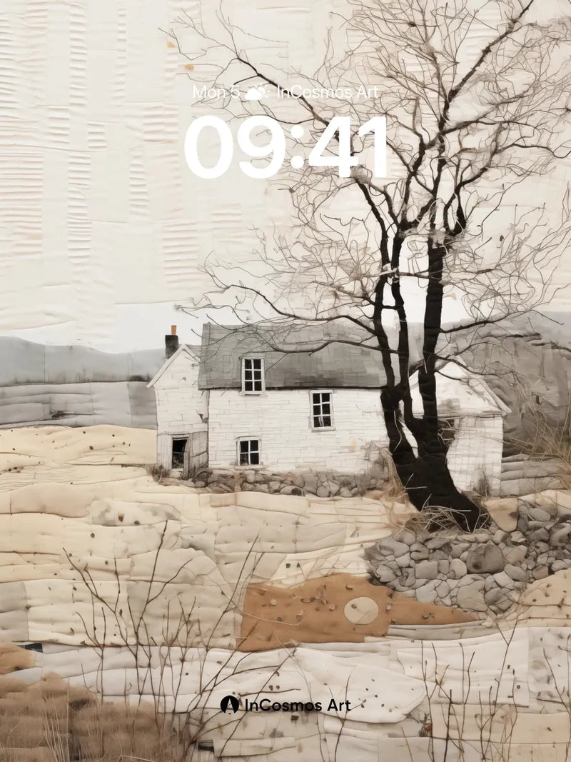 Winter Hush Wallpaper with Textured Quilted Depth