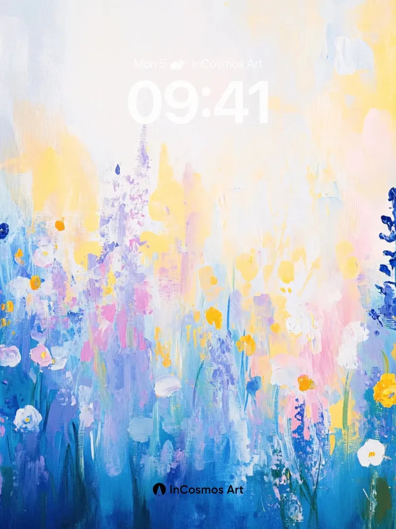 Luminous Meadow Wallpaper with Ethereal Bloom