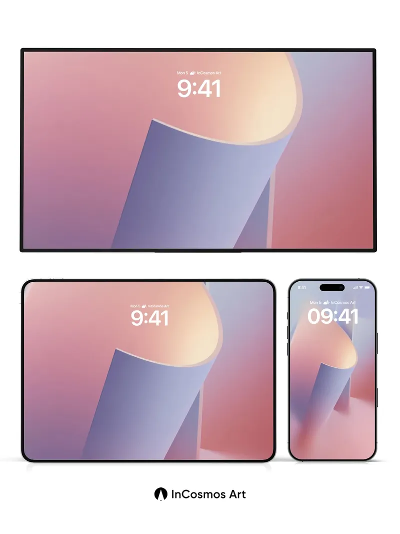 Soft Fold Wallpaper with Ethereal Light