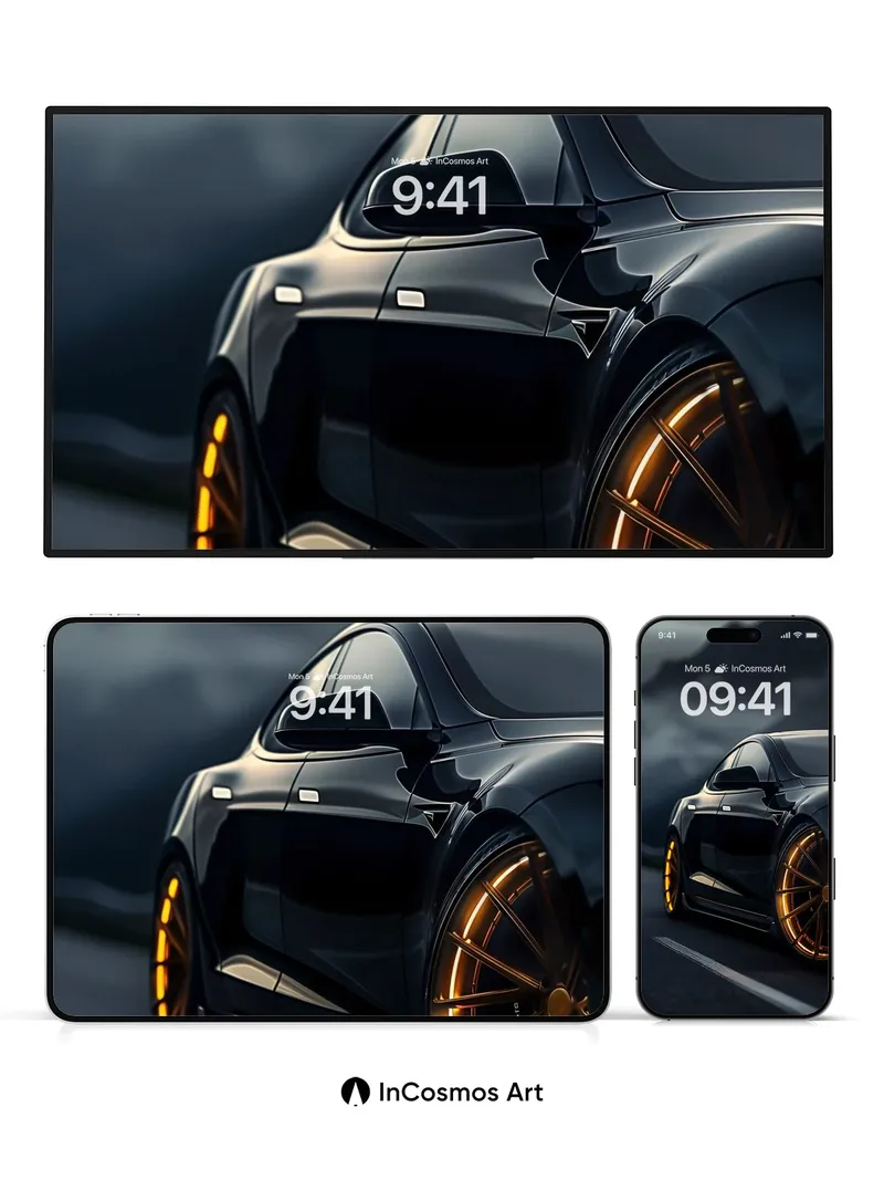 Midnight Pulse Wallpaper with Golden Veins