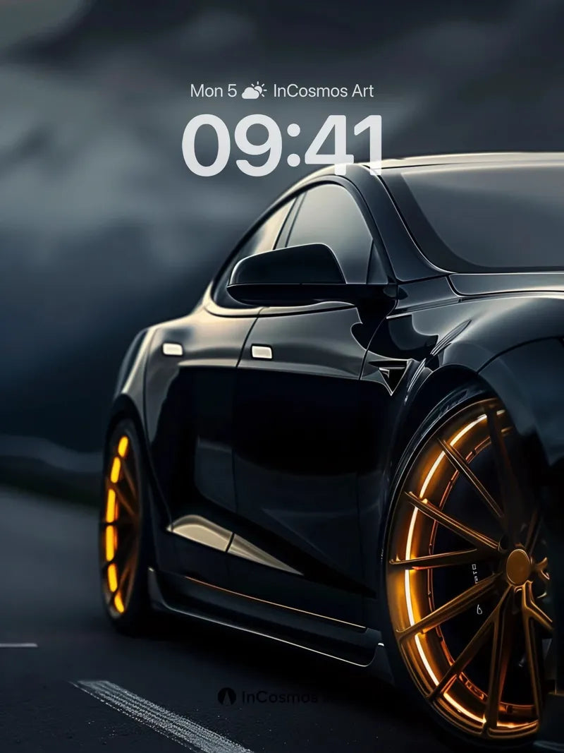 Midnight Pulse Wallpaper with Golden Veins