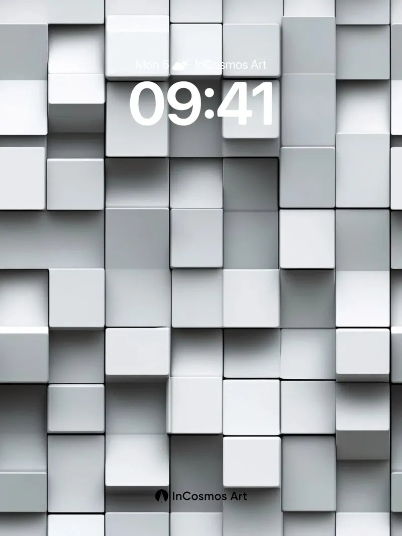 Silent Grid Wallpaper with Shifting Light