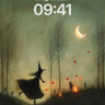 Whispering Moonlight Wallpaper with Floating Hearts wallpaper for iPhone, iPad & Mac