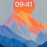 Amber Horizon Mountain Wallpaper with Layered Silence wallpaper for iPhone, iPad & Mac
